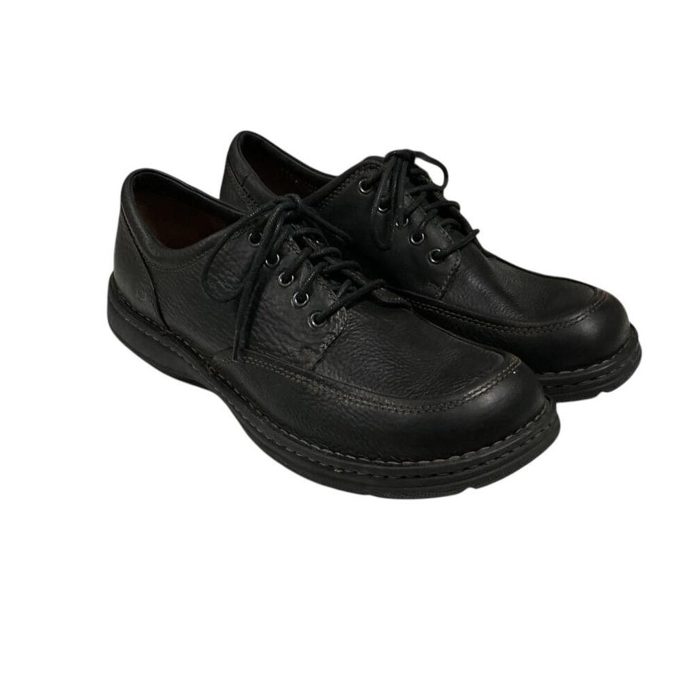 Børn Mens Shoes Size 12 Oxford Black Full Grain Leather Lace Up Comfort Walking